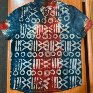 adire / batik round neck